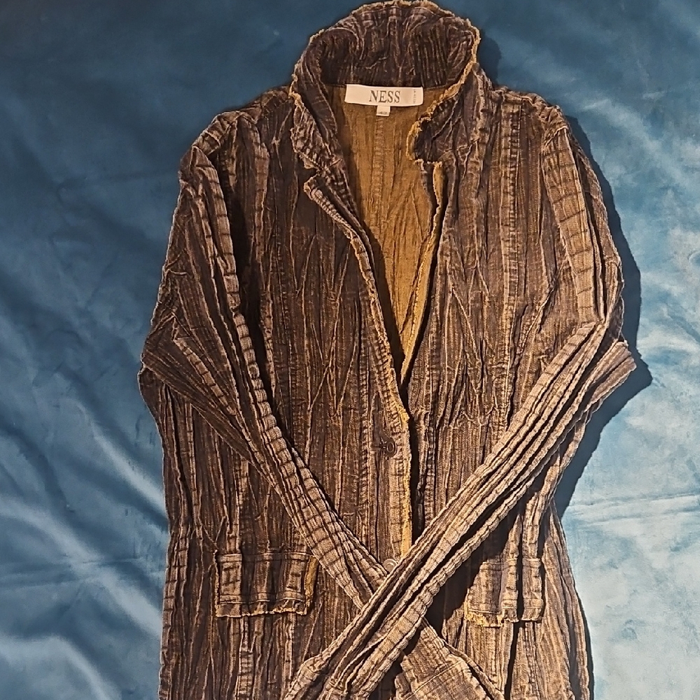 Distressed Long Sleeve Jacket